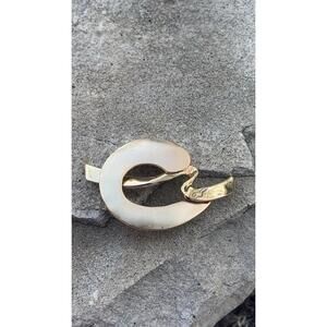 Vintage Gold Tone Modernist Brooch Abstract Mid-century Modern